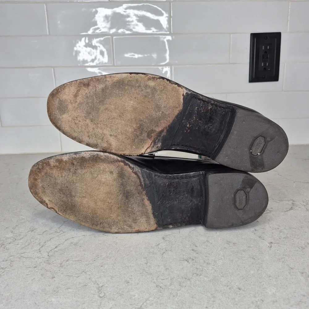 Allen Edmonds Lake Forest Loafers Shoes Black Leather‎ Hand Crafted in USA 12 D